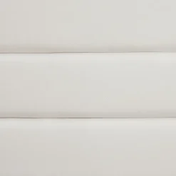 Idimex Lit 1 place HUDSON, 90 x 190 cm, capitonné avec sommier, revêtement synthétique blanc