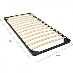 Bb Loisir Lit 1 place 90x190cm blanc KIAPA couleur chêne inclus sommier et 2 tiroirs pour rangement