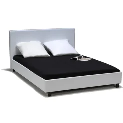 Bb Loisir Lit 2 places 140x190cm blanc avec sommier ALATA