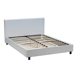 Bb Loisir Lit 2 places 140x190cm blanc avec sommier ALATA