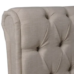 Bb Loisir Lit 2 places 160x200cm CHALIN beige avec tête de lit inclus sommier et 4 tiroirs pour rangement