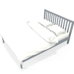 Bb Loisir Lit 2 places 140x190cm Gris PARVI inclus sommier