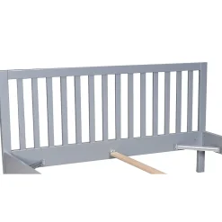 Bb Loisir Lit 2 places 140x190cm Gris PARVI inclus sommier
