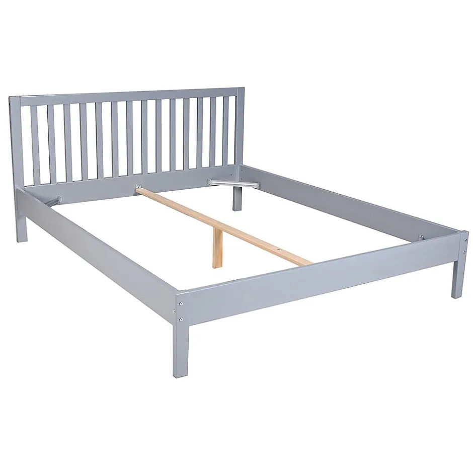 Bb Loisir Lit 2 places 140x190cm Gris PARVI inclus sommier