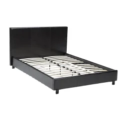 Bb Loisir Lit 2 places 140x190cm noir avec sommier ALATA Clearance