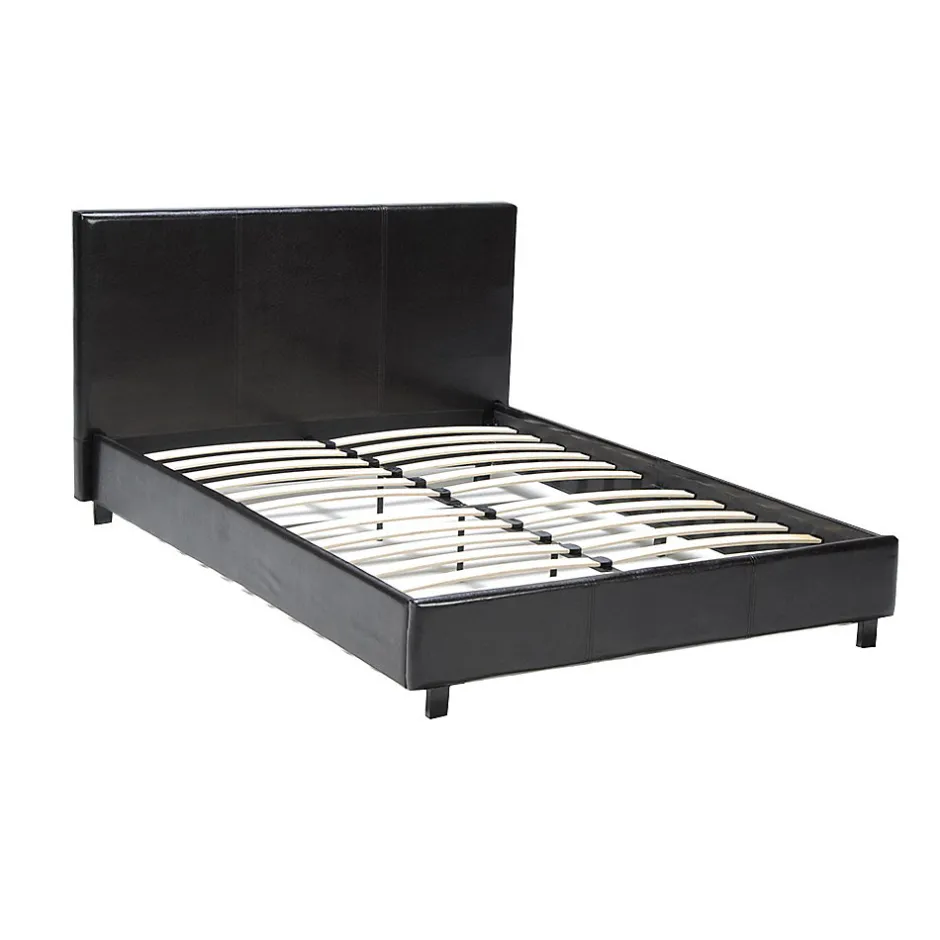 Bb Loisir Lit 2 places 140x190cm noir avec sommier ALATA Clearance