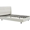Vente-unique Lit 140 x 190 cm - Tissu bouclette - Beige - ISYDE