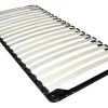 Vente-unique Lit 90 x 190/200 cm avec rangements - Blanc et naturel + Sommier + Matelas - PAULETTE