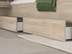 Vente-unique Lit 180 x 200 cm avec rangements - Coloris : Naturel - TENALIA Sale