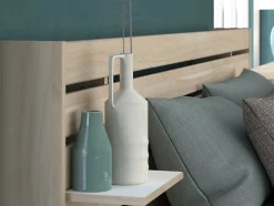 Vente-unique Lit 160 x 200 cm avec rangements - Coloris : Naturel - TENALIA II Hot