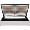 Gutent Lit adulte lit 180x200 cm lit rembourré hydraulique lit sommier à lattes lit de rangement lit double pu blanc Best