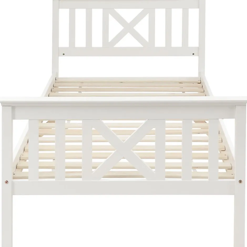 Blackcolors Lit Adulte Simple 90x200cm Bois Blanc Discount