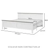 Meublorama Lit adulte 180x200 collection ASSIA. Coloris vert kaki et finitions aspect chene Discount