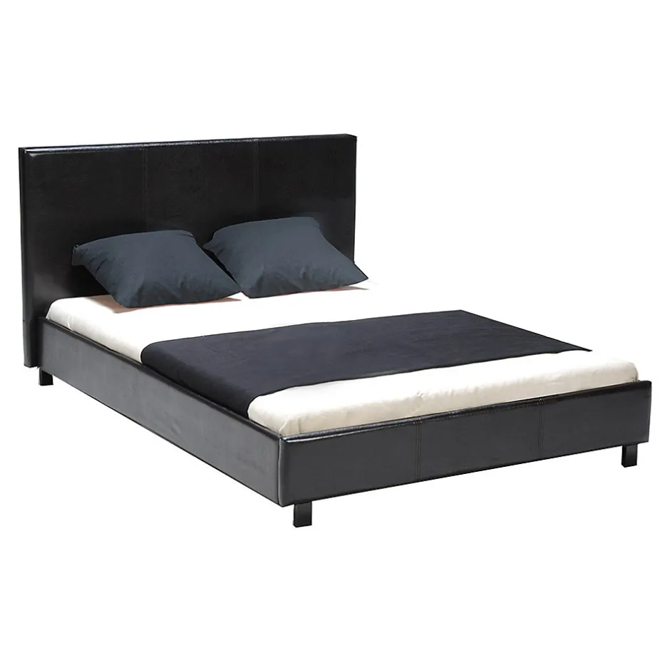 Weber Industries Lit ATLANTA 160x200 + 1 sommier + 1 matelas CARLTON / Noir