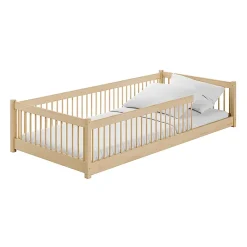 Petits-Meubles Lit au sol 90x200 sommier inclus Tamara Bois New