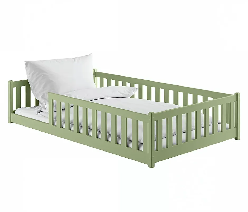 Petits-Meubles Lit au sol 120x200 sommier inclus Maya Olive