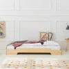 Enfant Petits-Meubles Lit au sol 90x190 sommier inclus Lola Bois