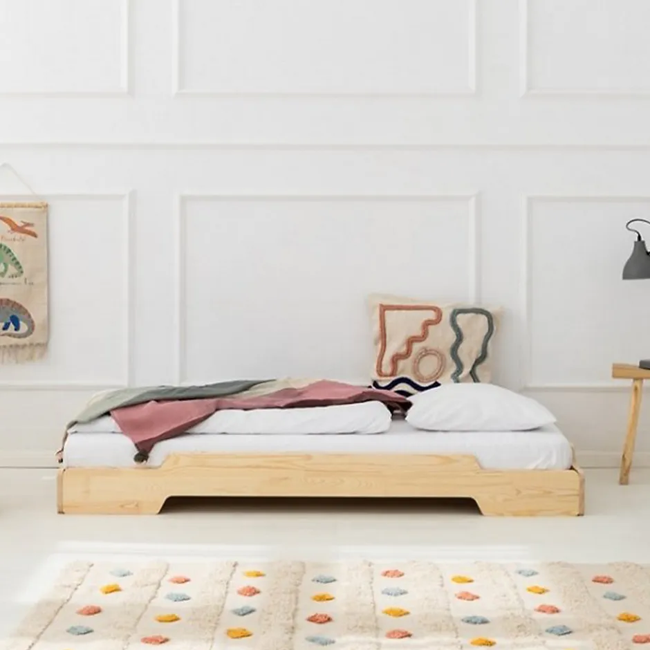 Enfant Petits-Meubles Lit au sol 90x190 sommier inclus Lola Bois