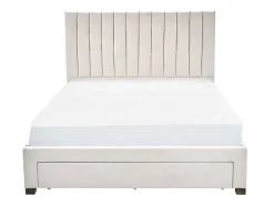 Vente-unique Lit avec 3 tiroirs 180 x 200 cm - Tissu - Beige - LIAKO