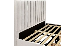 Vente-unique Lit avec 3 tiroirs 180 x 200 cm - Tissu - Beige - LIAKO