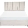 Vente-unique Lit avec 3 tiroirs 180 x 200 cm - Tissu - Beige + Matelas - LIAKO Best
