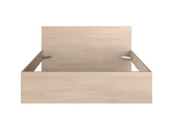 Vente-unique Lit avec 2 tiroirs 160 x 200 cm - coloris : Naturel et beige - VELONA