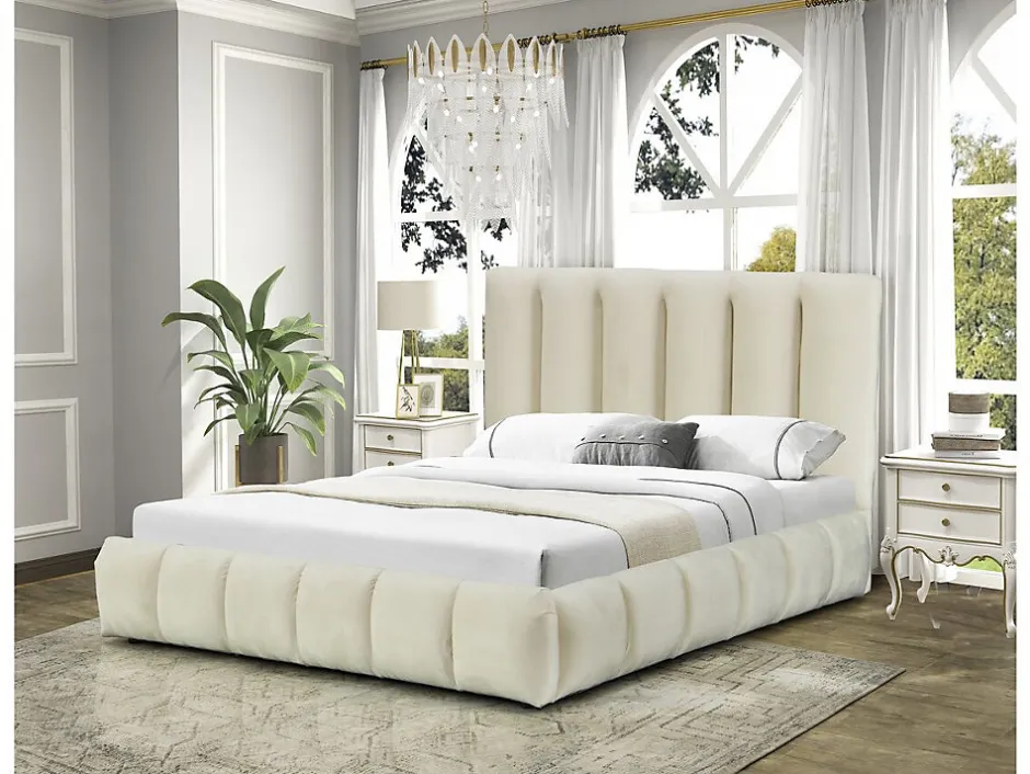 Palozi Home Lit avec coffre "Annie" 180 x 200 cm Beige