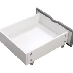 Okwish Lit avec rangement 140x200 cm - Lit Double Capitonné avec 4 Tiroirs - Velours - Sans Matelas - Gris