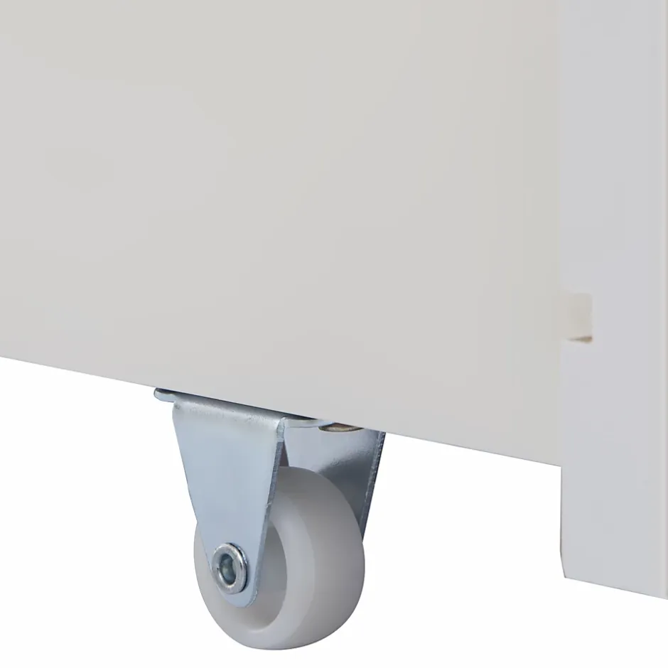 Okwish Lit avec rangement 140x200 cm - Lit double avec tiroirs et tête de lit - Pin massif + MDF - Sans Matelas - Blanc Sale
