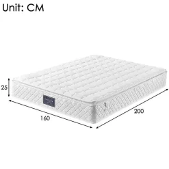 Okwish Lit avec Rangement 160x200 cm - Lit Double avec Matelas Inclus, LED et Tête de Lit Corduroy, Chêne Clair et Beige