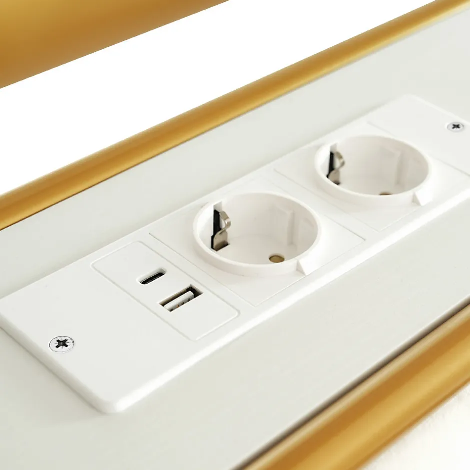 Okwish Lit avec Rangement 90x200 cm - Lit Capitonné Simple avec 2 Tiroirs, Prises USB et LED, Velours, Sans Matelas, Blanc