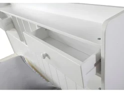 Vente-unique Lit avec rangements 140 x 190 cm - Blanc - MEDERICK