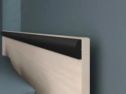 Vente-unique Lit avec rangements 140 x 190 cm - 2 tiroirs et 1 niche - Coloris : Naturel - PABLO Clearance