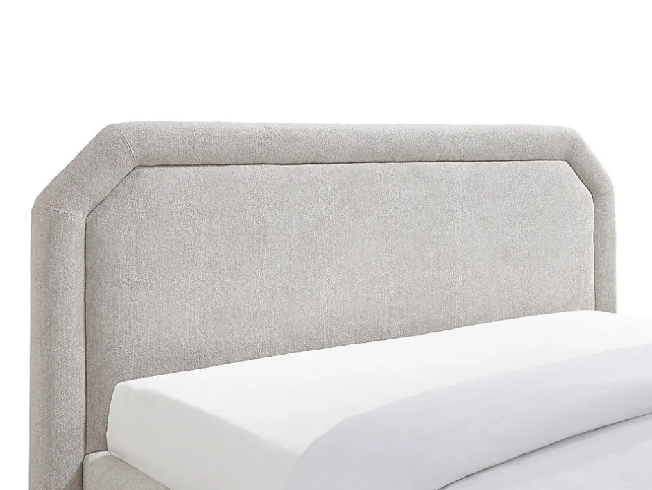 Vente-unique Lit avec tiroirs 160 x 200 cm - Tissu - Beige - INASTO