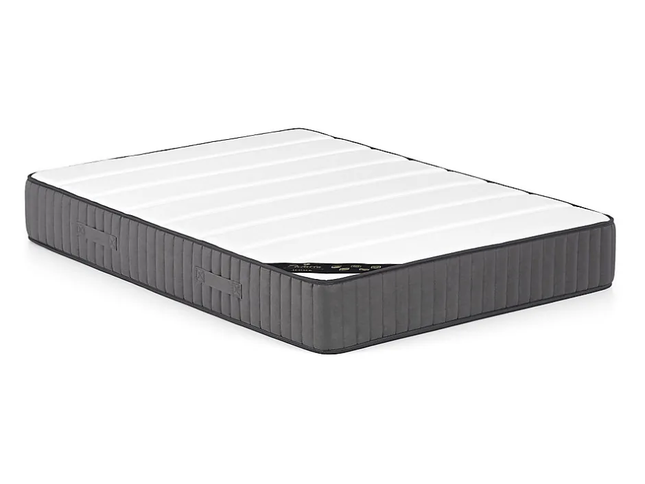 Vente-unique Lit avec tiroirs 160 x 200 cm - Tissu - Beige + Matelas - LEOPOLD