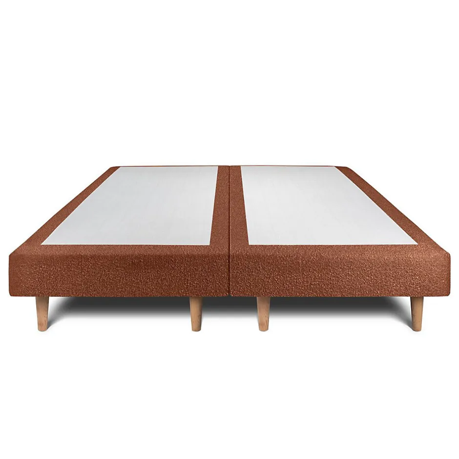 Sommeil De Plomb Lit avec tête de lit bouclette et sommier tapissier - Lit en bois massif New