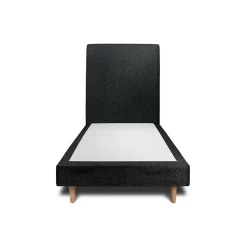 Sommeil De Plomb Lit avec tête de lit bouclette et sommier tapissier - Lit en bois massif Sale