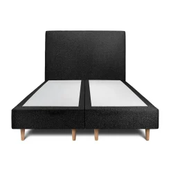 Sommeil De Plomb Lit avec tête de lit bouclette et sommier tapissier - Lit en bois massif Discount