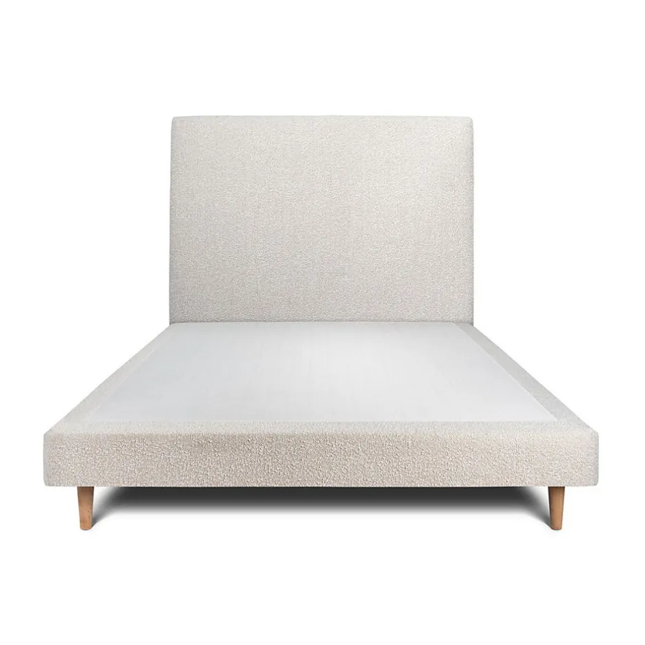 Sommeil De Plomb Lit avec tête de lit bouclette et sommier tapissier - Lit en bois massif