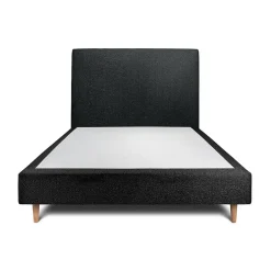 Sommeil De Plomb Lit avec tête de lit bouclette et sommier tapissier - Lit en bois massif Sale