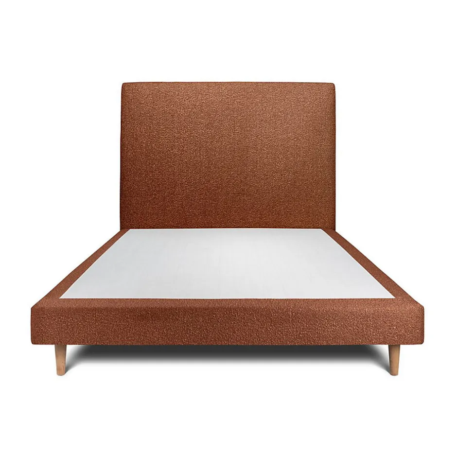 Sommeil De Plomb Lit avec tête de lit bouclette et sommier tapissier - Lit en bois massif