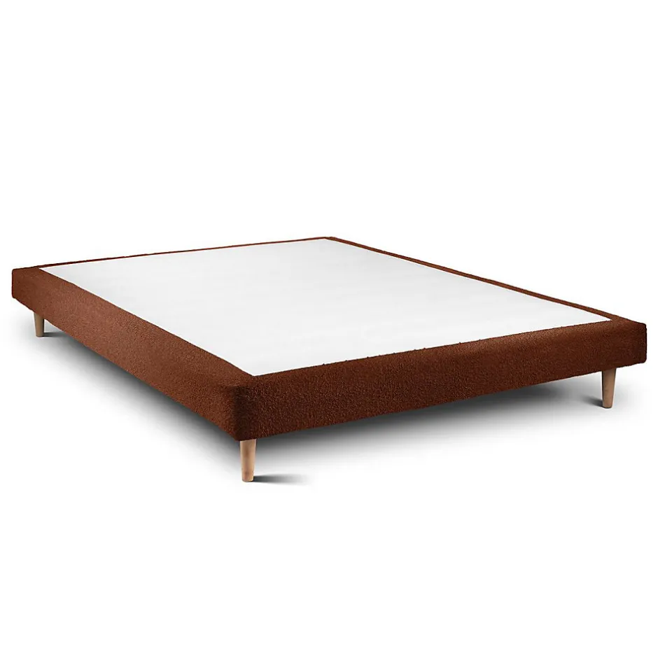 Sommeil De Plomb Lit avec tête de lit bouclette et sommier tapissier - Lit en bois massif