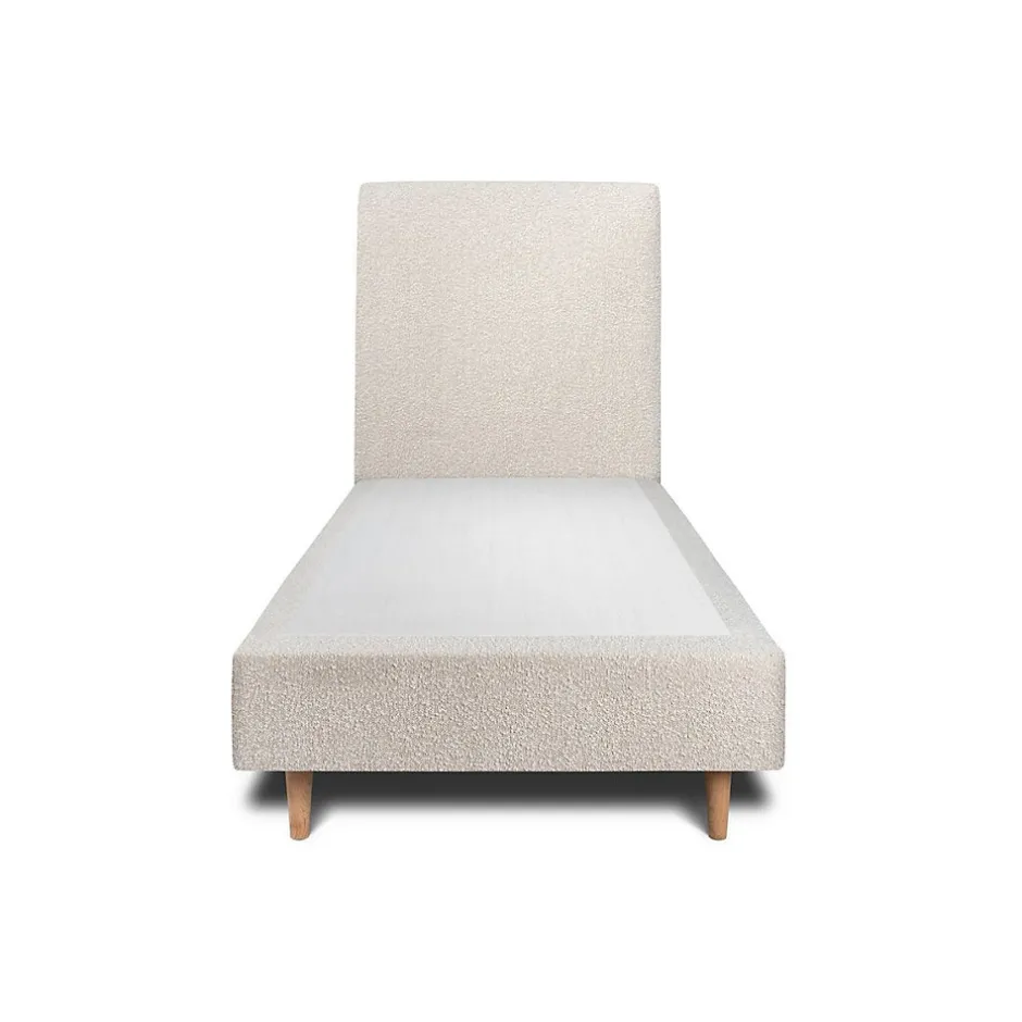 Sommeil De Plomb Lit avec tête de lit bouclette et sommier tapissier - Lit en bois massif