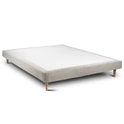 Sommeil De Plomb Lit avec tête de lit bouclette et sommier tapissier - Lit en bois massif