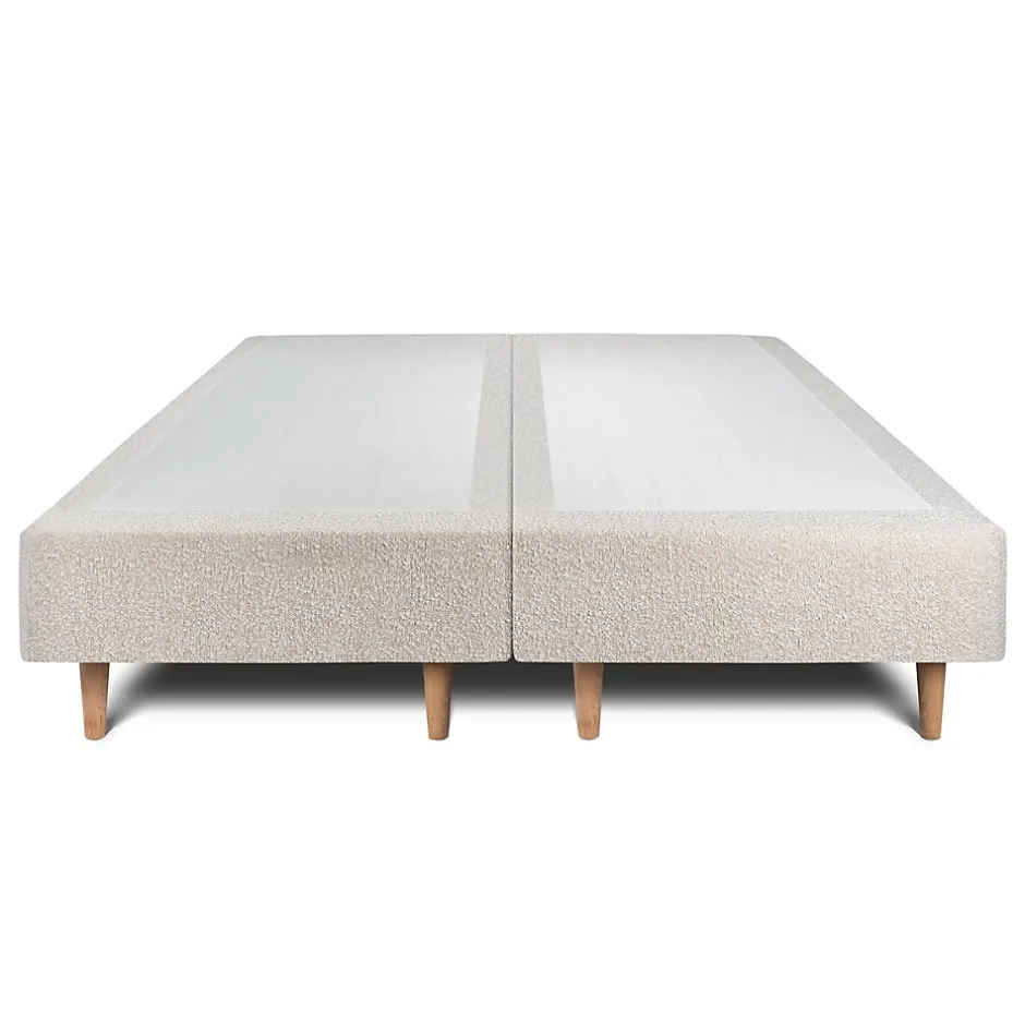 Sommeil De Plomb Lit avec tête de lit bouclette et sommier tapissier - Lit en bois massif Hot