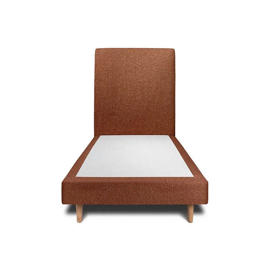 Sommeil De Plomb Lit avec tête de lit bouclette et sommier tapissier - Lit en bois massif Hot