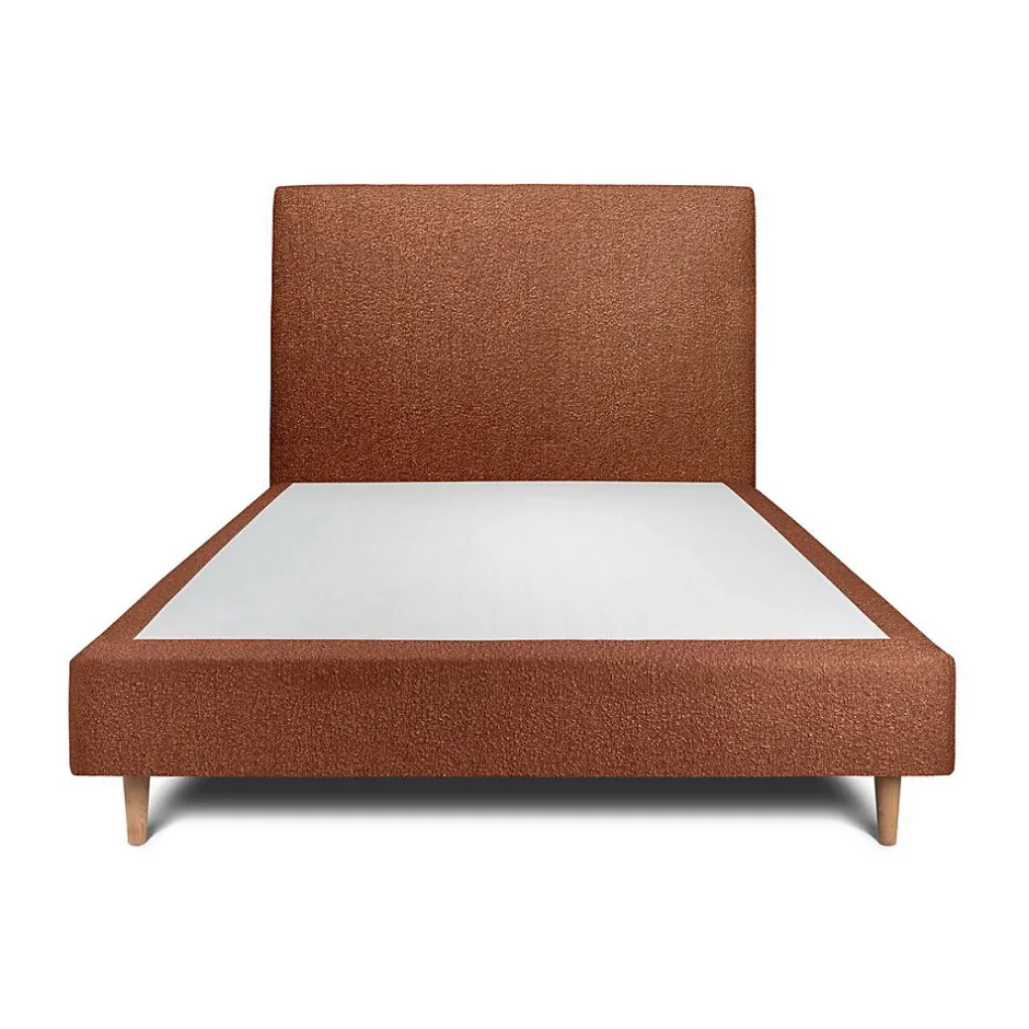 Sommeil De Plomb Lit avec tête de lit bouclette et sommier tapissier - Lit en bois massif