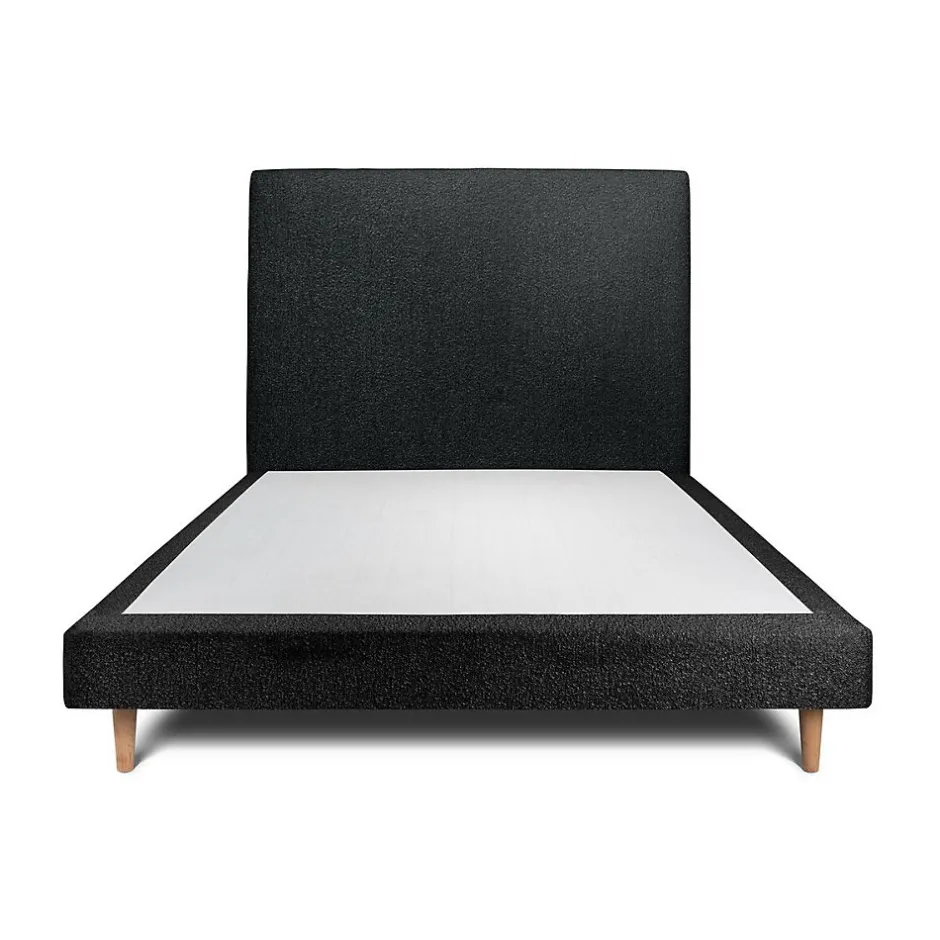Sommeil De Plomb Lit avec tête de lit bouclette et sommier tapissier - Lit en bois massif
