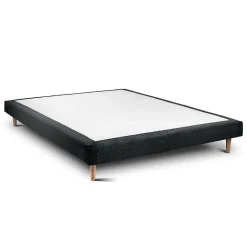 Sommeil De Plomb Lit avec tête de lit bouclette et sommier tapissier - Lit en bois massif
