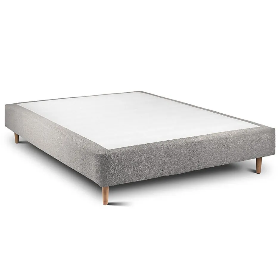 Sommeil De Plomb Lit avec tête de lit bouclette et sommier tapissier - Lit en bois massif